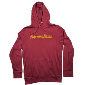 Arizona State Hoodie Womens Large Maroon Easy Fit Fleece Sweatshirt Fall Rush